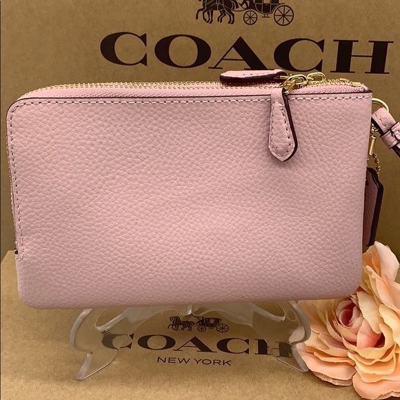 COACH Double Zip Wallet Im Gold/blossom - Picture 3 of 16